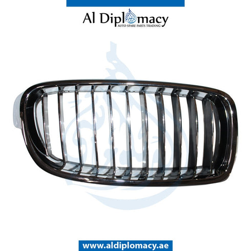 Right SHOW Grille, CHROME BLACK for BMW 3 Series F30 (2015-2019) models, Part Number T-51137263482