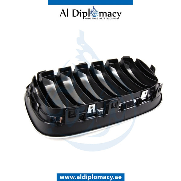 Left SHOW Grille, CHROME & Black, WITHOUT NIGHT VISION for BMW X5 Series F15 (2013-2018) models, Part Number T-51137294485