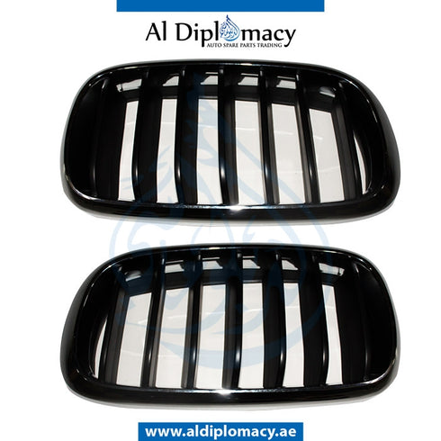 SHOW Grille, CHROME & Black, SET for BMW X5 Series F15 (2013-2018) models, Part Number T-51137294485+T-51137294486