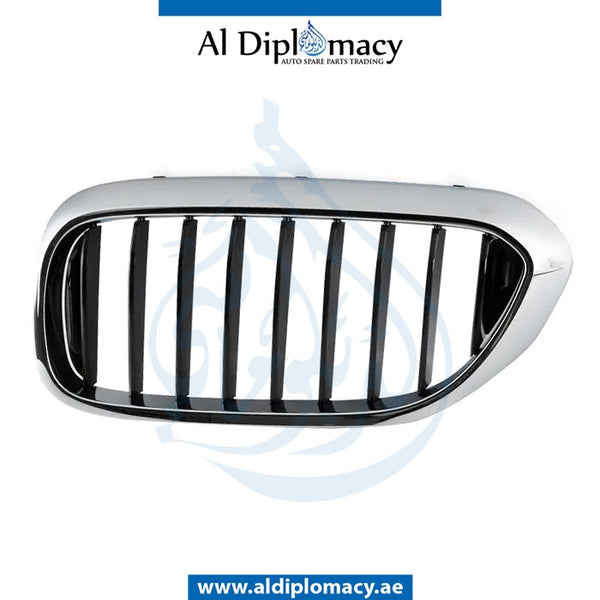 Left SHOW Grille, CHROME BLACK for BMW 5 Series G30 (2016-2020) models, Part Number T-51137390863