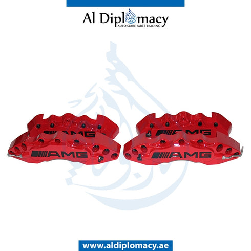 AMG CALLIPER Cover, Red, SET for Mercedes-Benz models, Part Number T-AMG-CALLIPERCOVER