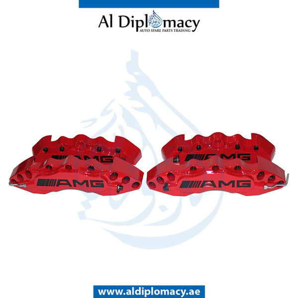 AMG CALLIPER Cover, Red, SET for Mercedes-Benz models, Part Number T-AMG-CALLIPERCOVER