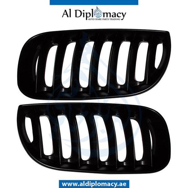 SHOW Grille, Black, SET for BMW X3 Series E83 (2003-2006) models, Part Number T-E83GRILL-BK(SET)