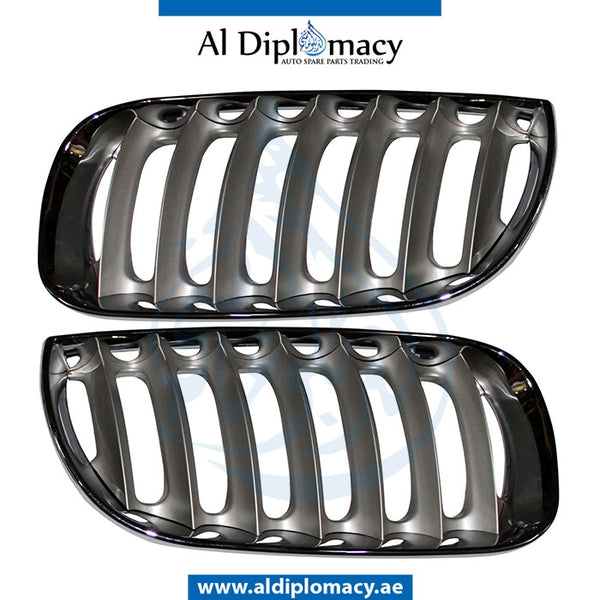 SHOW Grille, Chrome, SET for BMW X3 Series E83 (2003-2006) models, Part Number T-E83GRILL-CHROME(SET)