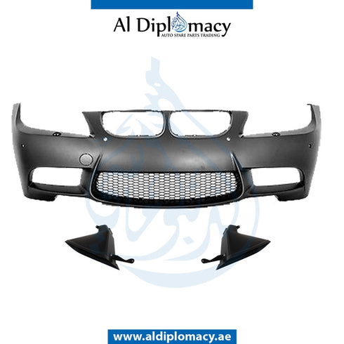 Front Bumper, WITH SENSOR AND WIPER Hole, M3 LOOK for BMW 3 Series E90 (2009-2013) models, Part Number T-E90LCI-FB(M3)+S+W