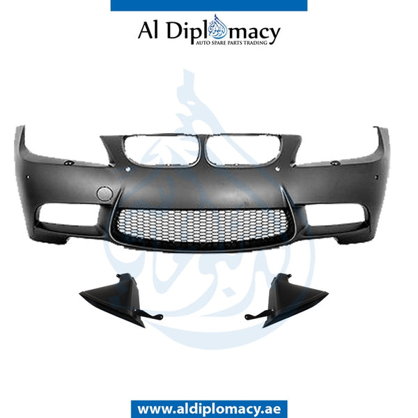 Front Bumper, WITH SENSOR AND WIPER Hole, M3 LOOK for BMW 3 Series E90 (2009-2013) models, Part Number T-E90LCI-FB(M3)+S+W