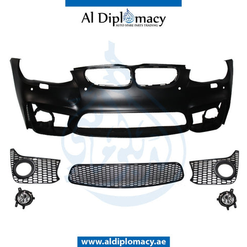 Front Bumper, WITH SENSOR AND WIPER Hole, M4 Look, FOG LAMP TYPE for BMW 3 Series E92 (2010-2013) models, Part Number T-E92FB(M4 LOOK)FOG TYPE+S+W