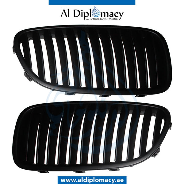 SHOW Grille, Black, SET for BMW 5 Series F10 (2010-2016) models, Part Number T-F10GRILL-BK(SET)