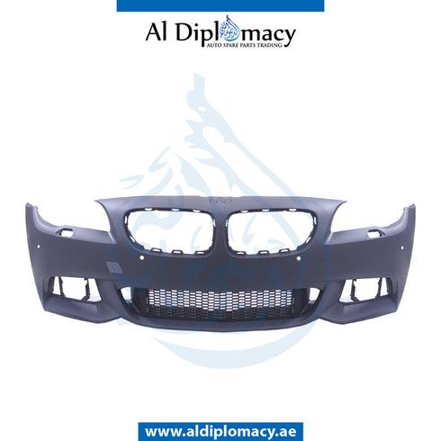 Front Bumper, WITH SENSOR AND WIPER Hole, FOG LAMP Type, M PERFORMANCE LOOK for BMW 5 Series F10 (2013-2016) models