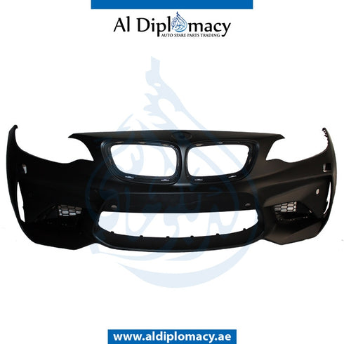 Front Bumper, WITH SENSOR AND WIPER Hole, Complete, M2 LOOK for BMW 2 Series F22 (2017-2021) models