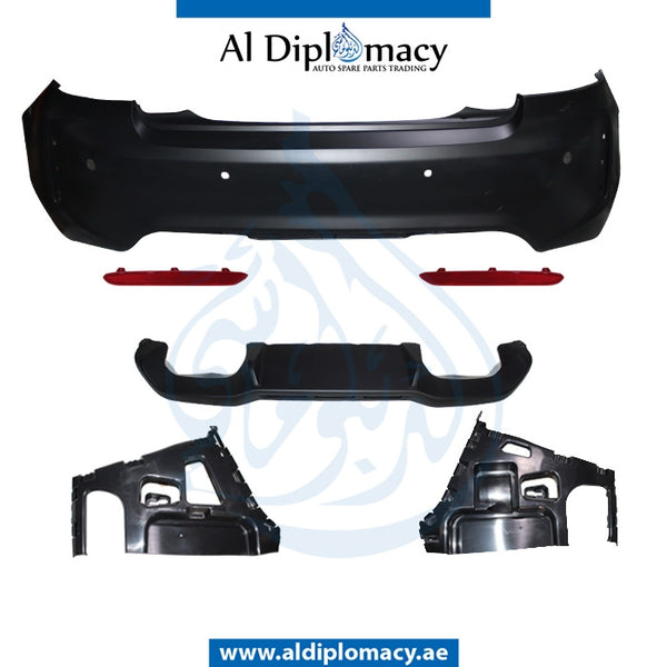 Rear Bumper, WITH SENSOR Hole, M2, COMPLETE for BMW 2 Series F22 (2017-2021) models, Part Number T-F22/F23RB(M2 STYLE)+S+W