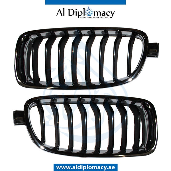 SHOW Grille, M Style, BLACK & Chrome, SET for BMW 3 Series F30 (2011-2015) models, Part Number T-F30GRILL-BK+CHROME-M(SET)