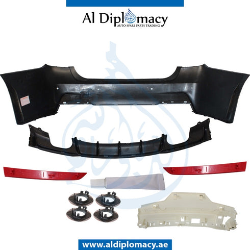 Rear Bumper, WITH SENSOR Hole, DOUBLE EXHAUST Type, M PERFORMANCE for BMW 3 Series F30 (2011-2015) models, Part Number T-F30RB(M-PER)+S-DOUBLE EXHAUST