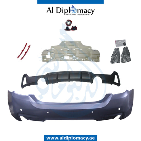 Rear Bumber, WITH SENSOR Hole, M-tec, TWO SINGLE EXHAUST TYPE for BMW 4 Series F32 (2013-2017) models