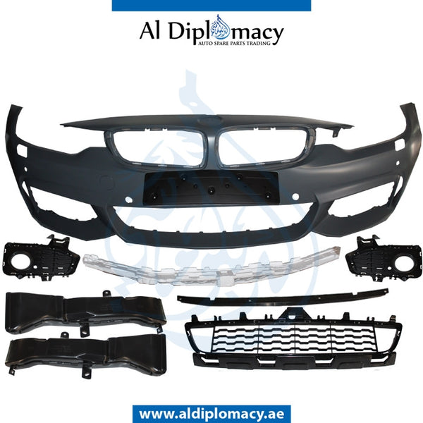 Front Bumper, WITH SENSOR AND WIPER Hole, M-tec LOOK for BMW 4 Series F32 (2013-2017) models, Part Number T-F32/F33/F36FB(M-TEC)+S+W
