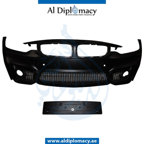 Front Bumper, WITH SENSOR Hole, WIPER Hole, AND FOG Lamp, M4 FOG TYPE for BMW 4 Series F32 (2013-2017) models, Part Number T-F32/F33/F36FB(M4 FOG TYPE)+S+W