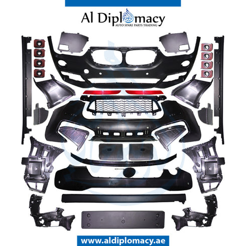 X1 F48 M BODY KIT 2019-2020 for BMW X1 Series F48 (2015-2019) models, Part Number T-F48 BODYKIT-M-TYPE 2019 SINGLE EXHAUST