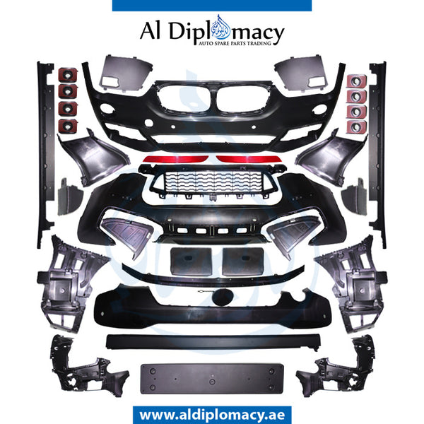 X1 F48 M BODY KIT 2019-2020 for BMW X1 Series F48 (2015-2019) models, Part Number T-F48 BODYKIT-M-TYPE 2019 SINGLE EXHAUST