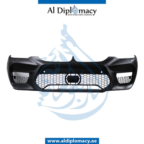 Front Bumper, WITH SENSOR AND WIPER Hole, M5 LED Type, COMPLETE for BMW 5 Series G30 (2016-2020) models, Part Number T-G30FB+S+W(M5 LED TYPE )-CO
