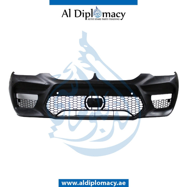 Front Bumper, WITH SENSOR AND WIPER Hole, M5 LED Type, COMPLETE for BMW 5 Series G30 (2016-2020) models, Part Number T-G30FB+S+W(M5 LED TYPE )-CO