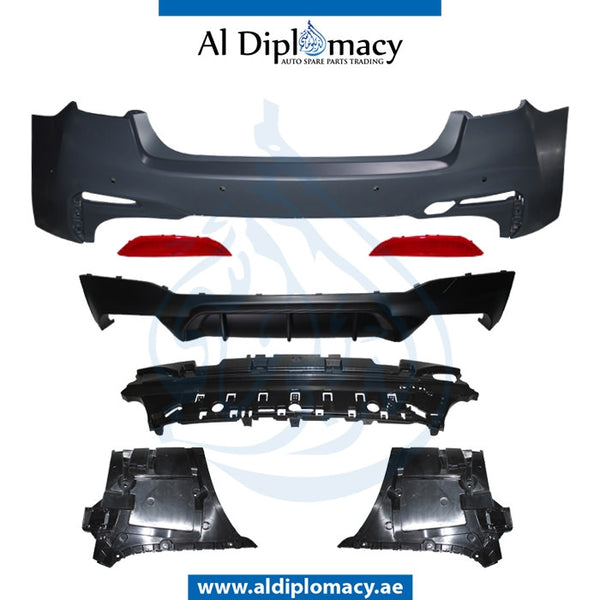 Rear Bumper, WITH SENSOR Hole, M5 Style, COMPLETE for BMW 5 Series G30 (2016-2020) models, Part Number T-G30RB+S(M5 STYLE)-CO