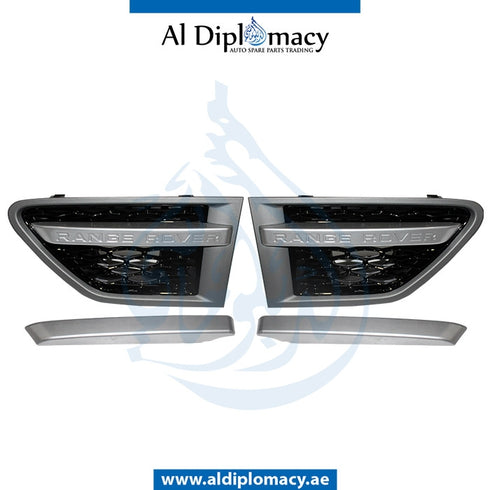 FENDER Grille, Black, Set, ORIGINAL TYPE for Land Rover models, Part Number T-RR-SPORT FENDER GRILLE BLACK(ORIGINAL)2010-(SET)