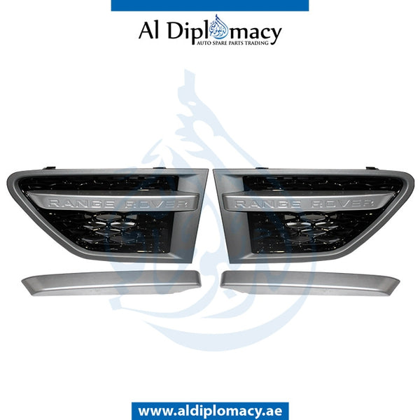 FENDER Grille, Black, Set, ORIGINAL TYPE for Land Rover models, Part Number T-RR-SPORT FENDER GRILLE BLACK(ORIGINAL)2010-(SET)