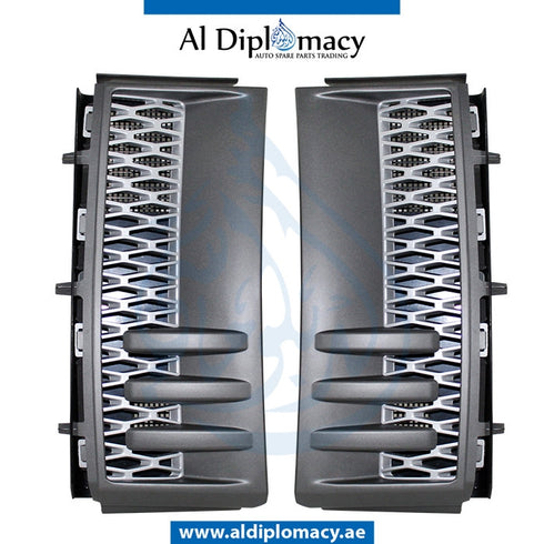 RANGE ROVER VOGUE FENDER Grille, Silver, SET for Land Rover models, Part Number T-RR-VOGUE FENDER GRILLE SILVER 2010-(SET)