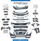 Front Rear W222 MAYBACH BODYKIT 2018 Complete. Bumper, Bumper, Grille, AND EXHAUST for Mercedes-Benz S Class W222 (2014-2020) models, Part Number T-W222-MAYBACH BODYKIT-2018-CO