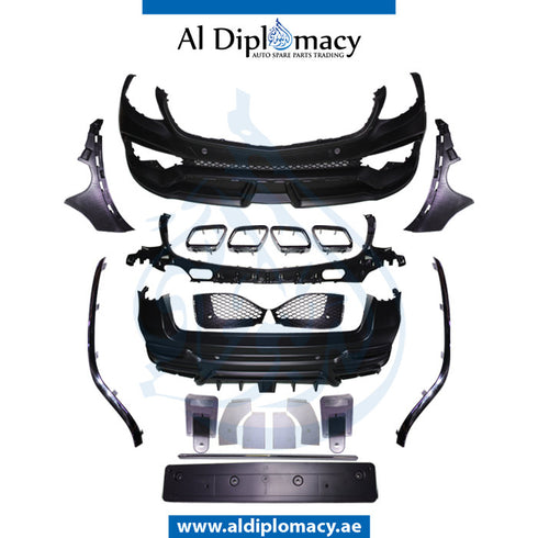 Front Rear W253 GLC 63 STYLE BODYKIT 2015 Complete. Bumper, AND BUMPER for Mercedes-Benz GLC Class W253 (2015-2022) models, Part Number T-W253-GLC 63 STYLE BODYKIT-2015-CO