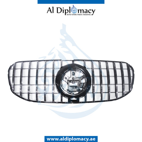 SHOW Grille, GTR Style, BLACK for Mercedes-Benz GLS Class X167 (2019) models, Part Number T-X167GRILL (GLS) (GTR STYLE)-BK