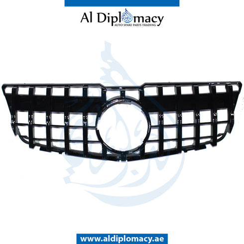 SHOW Grille, GTR Style, BLACK for Mercedes-Benz GLK Class X204 (2010-2015) models, Part Number T-X204GRILL GLK 2009-2012 (GTR STYLE)-BK
