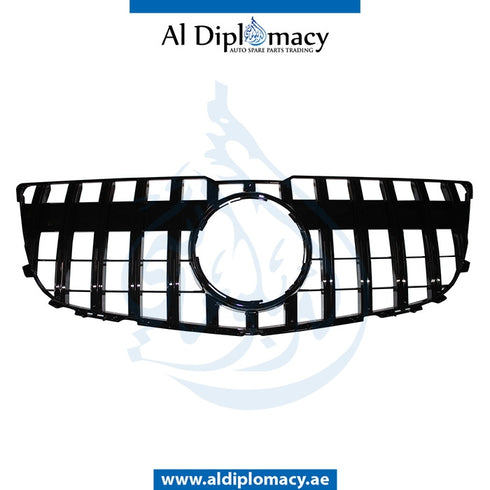 SHOW Grille, GTR Style, BLACK for Mercedes-Benz GLK Class X204 (2010-2015) models, Part Number T-X204GRILL GLK 2015 (GTR STYLE)-BK