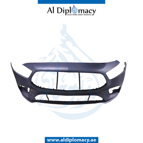 Front Bumper, WITH SENSOR Hole, A35 Look, COMPLETE for Mercedes-Benz A Class W177 (2018-2020) models
