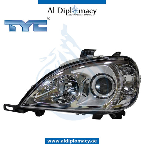 Left Headlight, NORMAL for Mercedes-Benz M Class W163 (1998-2005) models, Part Number TYC-1638204561