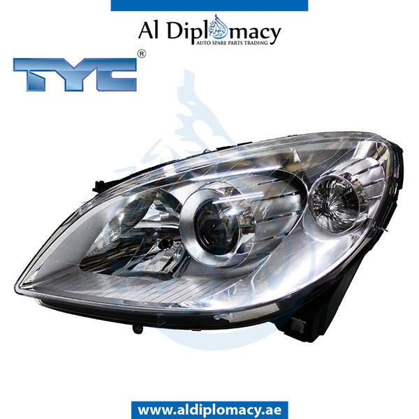 Left Headlight, NORMAL for Mercedes-Benz B Class W245 (2005-2010) models, Part Number TYC-1698201761