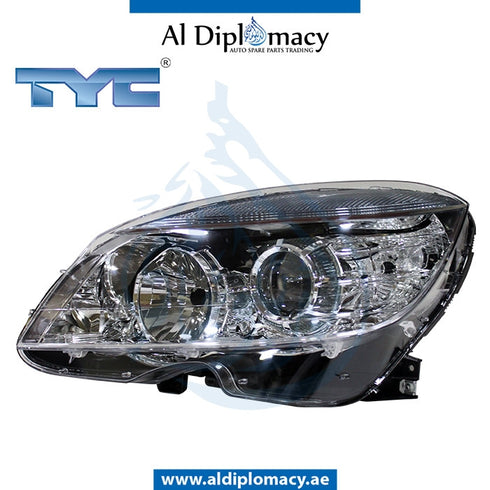 Left Headlight, NORMAL for Mercedes-Benz C Class W204 (2007-2015) models, Part Number TYC-2048208361