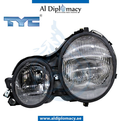 Left Headlight, Normal, Hbz231-1l00e for Mercedes-Benz E Class W210 (1996-2002) models, Part Number TYC-2108200361