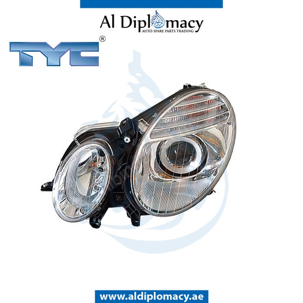 Left Headlight, NORMAL for Mercedes-Benz E Class W211 (2002-2009) models, Part Number TYC-2118202961