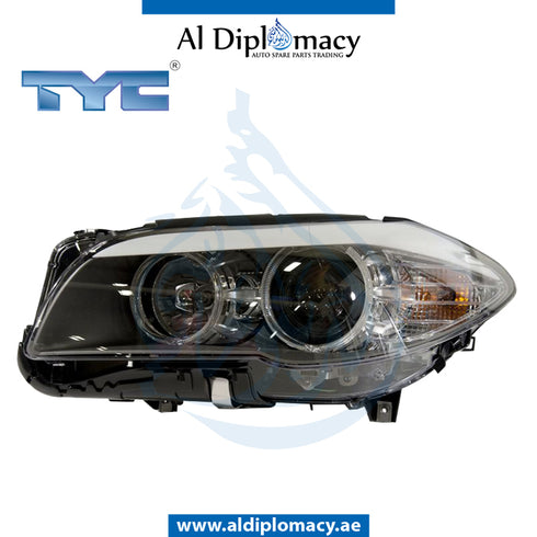 Left Headlight, Normal, 20-c762-06-2b for BMW 5 Series F10 (2010-2016) models, Part Number TYC-63117203239