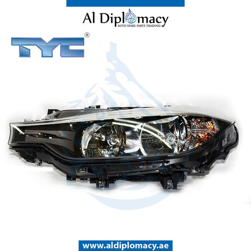 Left Headlight, NORMAL for BMW 3 Series F30 (2011-2015) models, Part Number TYC-63117259523