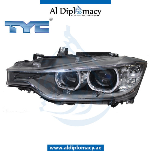 Left Headlight, BI XENON for BMW 3 Series F30 (2011-2015) models, Part Number TYC-63117314531