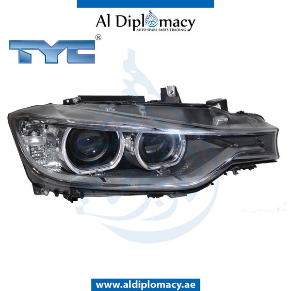 Right Headlight, BI XENON for BMW 3 Series F30 (2011-2015) models, Part Number TYC-63117314532