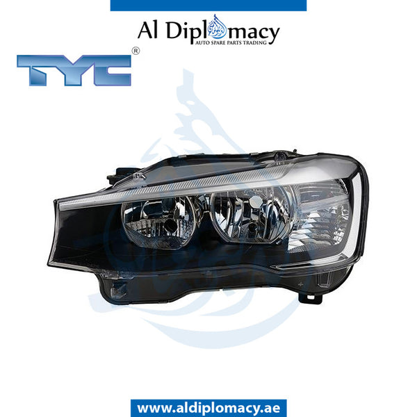 Left Headlight, Normal, 20-g578-05-9b for BMW X3 Series F25 (2010-2017) models, Part Number TYC-63117334077
