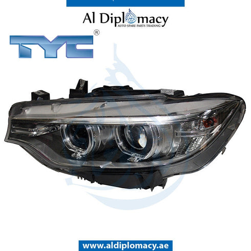 Left Headlight, BI Xenon, 20-9774-b6-9b for BMW 3 Series F32 (2013-2017) models, Part Number TYC-63117377843