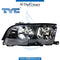 Left Headlight, Normal, Black, WITH MOTOR for BMW 3 Series E46 (1998-2005) models, Part Number TYC-63126919625
