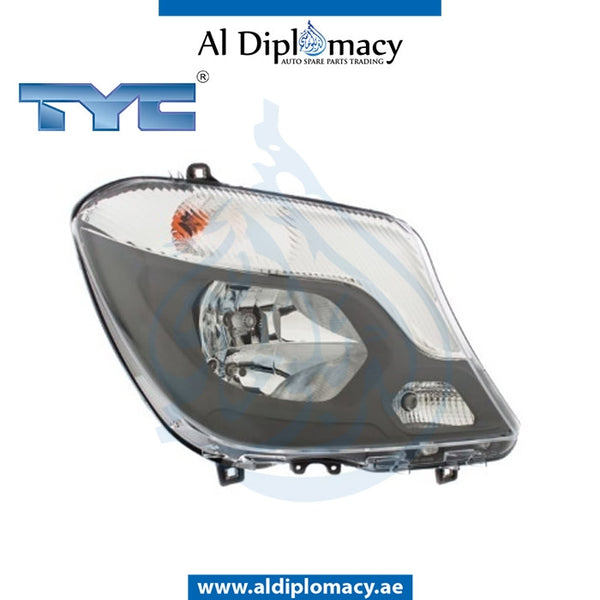 Right Headlight, Normal, 20-e563-05-2b for Mercedes-Benz SPRINTER W906 (2006-2018) models, Part Number TYC-9068202461