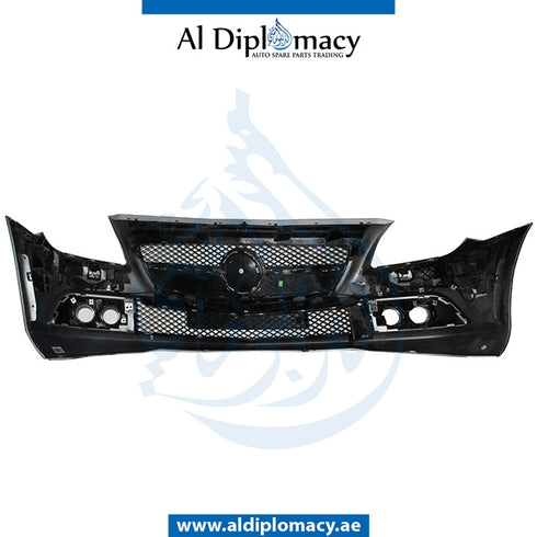 Front Bumper, WITHOUT SENSOR Hole, WITH WIPER Hole, COMPLETE for Mercedes-Benz SLK Class W172 (2011-2020) models, Part Number U-172FB-S+W-CO-NOR-SL