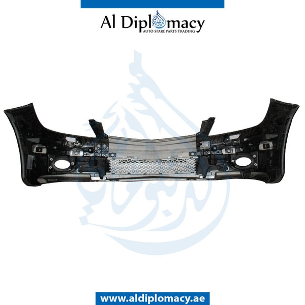 Front Bumper, WITH WIPER Hole, Black, COMPLETE for Mercedes-Benz C Class W203 (2001-2007) models, Part Number U-203FB+W-CO-CP-CLC-BK