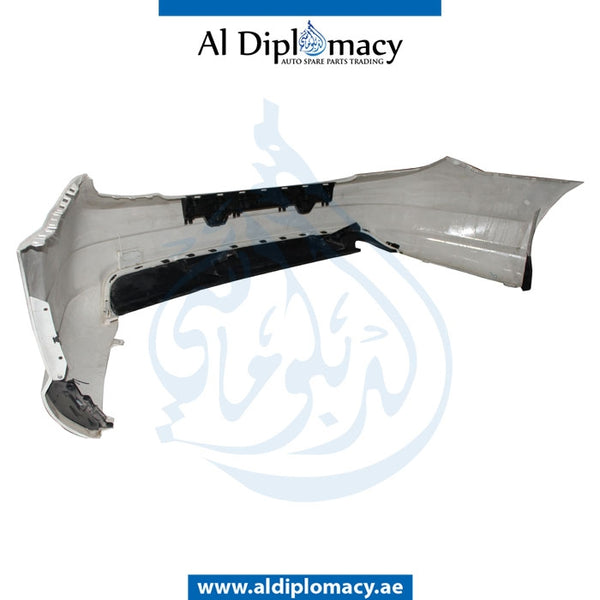 Rear Bumper, WITHOUT SENSOR Hole, White, Amg, COMPLETE for Mercedes-Benz C Class W204 (2007-2015) models, Part Number U-204RB-S-CO-AMG-WH